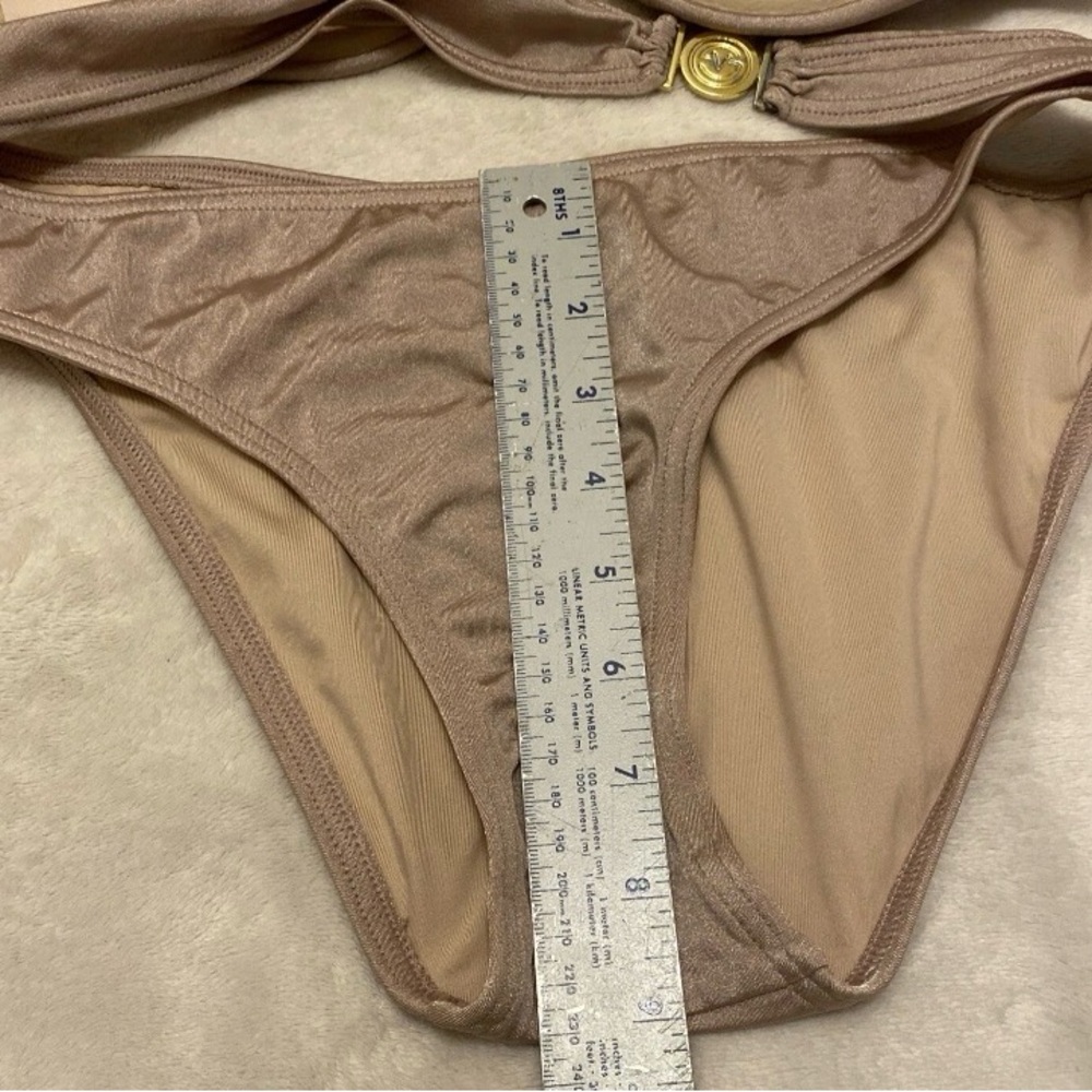Victoria's Secret Beige Shimmer Twist Bandeau Bikini - Picture 16 of 16